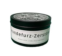 Divertida vela perfumada con texto en alemán "Hundefurzzerstörer - Wenn der Liebling koffert" para amigas, amigos, dueños de perros como regalo