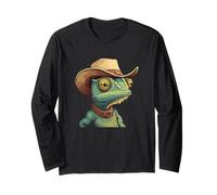 Divertida vida ranchera con un toque camaleón para los amantes de los reptiles Manga Larga