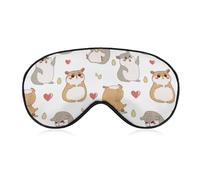 Divertida y linda máscara para dormir con ojos de conejillo de Indias, máscaras para ojos súper suaves con correa ajustable, ayuda definitiva para dormir, venda para los ojos, relaja y alivia tu fatig