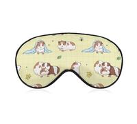 Divertida y linda máscara para dormir con ojos de conejillo de Indias, máscaras para ojos súper suaves con correa ajustable, ayuda definitiva para dormir, venda para los ojos, relaja y alivia tu fatig