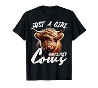 Divertida y linda vaca de las Tierras Altas, solo una chica que ama las vacas Camiseta