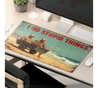 Divertidas alfombrillas de mouse para el trabajo, no me sigues, yo hago cosas estúpidas, alfombrilla de mouse para juegos, accesorios de escritorio divertidos