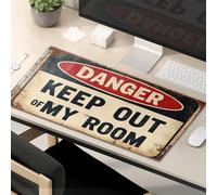 Divertidas alfombrillas de ratón con texto en inglés "Danger Keep Out Of My Room", alfombrilla de ratón divertida para escritorio
