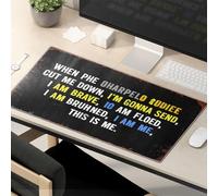 Divertidas alfombrillas de ratón con texto en inglés "When Phe Dharpeo Odiee Cut Me Down, I'M Gonna Send. I Am Brave Mouse Pad Desktop Mouse Pad Funny Work