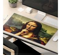 Divertidas alfombrillas de ratón para el trabajo de Leonardo Da Vinci'S Mona Lisa: A Mysterious Smile Mouse Pad Kawaii Mouse Pad para escritorio