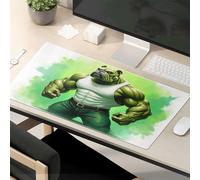 Divertidas alfombrillas de ratón para el trabajo, diseño de bulldog musculoso verde: The Ultimate Power, accesorios de escritorio Kawaii, divertida alfombrilla de mouse