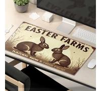 Divertidas alfombrillas de ratón para el trabajo, granjas de Pascua, conejo ahora! Alfombrilla de ratón para juegos, alfombrilla de ratón grande