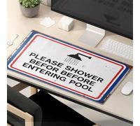 Divertidas alfombrillas de ratón para el trabajo, por favor, ducha antes de entrar en la piscina. Alfombrilla de mouse grande y divertida alfombrilla de mouse