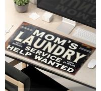 Divertidas alfombrillas de ratón para escritorio, servicio de lavandería para mamá: abierto las 24 horas, se necesita ayuda! Alfombrilla de ratón para el trabajo, divertidas alfombrillas de ratón