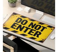 Divertidas alfombrillas para mouse con texto en inglés "Do Not Enter", alfombrilla de ratón motivacional, accesorios de escritorio Kawaii