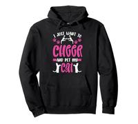 Divertidas animadoras para niñas, teñido Anudado, animadoras para Mujeres, Mascotas a mi Gato Sudadera con Capucha