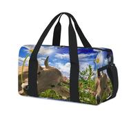 Divertidas bolsas de lona deportivas con diseño de vaca marrón para niños, niñas, mujeres, hombres, vacas, durante la noche, fin de semana, bolsa de viaje para llevar al gimnasio, bolsas de lona