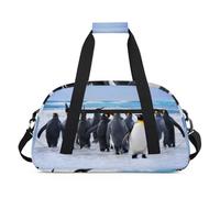 Divertidas bolsas de lona para niños y niñas, pingüino animal, bolsa de viaje de fin de semana, bolsa de viaje de 24 L, bolsa de deporte para gimnasio, práctica, color, 24 L, Organizador de bolsas