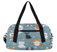 Divertidas bolsas de lona para perros y cachorros, para niñas y niños, bolsa de gimnasio ligera de animales lindos para niños, pequeñas bolsas de viaje para fin de semana, bolsa de baile, Divertido