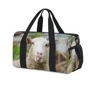 Divertidas bolsas deportivas de oveja para niños, niñas, mujeres, hombres, estampado de ovejas, bolsa de viaje para fin de semana, bolsa de viaje para llevar al gimnasio, bolsas de lona casuales