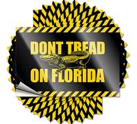 Divertidas calcomanías para coche con texto en inglés "Dont Tread On Florida", 10 unidades, divertidas calcomanías para parachoques (6 x 9 cm)