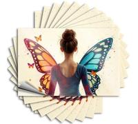 Divertidas calcomanías para parachoques, coloridas alas de mariposa: una transformación mágica, 10 calcomanías divertidas para automóviles para mujeres (6 x 9 cm)