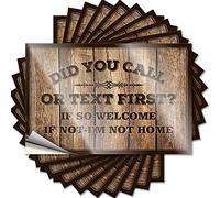 Divertidas calcomanías para parachoques de adultos con texto en inglés "Did You Call or Text First", 10 unidades, calcomanías divertidas para ventana de coche (6 x 9 cm)
