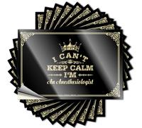 Divertidas calcomanías para parachoques de adultos con texto en inglés "I Can't Keep Calm I'm an Anesthesiologist", divertidas calcomanías para el hogar, bar, calcomanías para tu coche (8 x 12 cm)