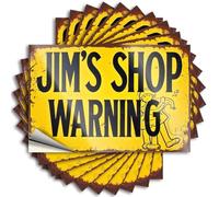 Divertidas calcomanías para parachoques de Jim's Shop: A Warning Sign Stickers 10 unidades de calcomanías de Navidad divertidas para decoración de coche (8 x 12 cm)