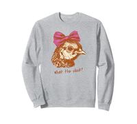 Divertidas Camisas de Humor de Pollo What The Cluck? Gallina con Lazo Sudadera