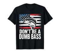 Divertidas Camisas de Pesca para Hombre Fisherman Dont Be a Dumb Bass Camiseta