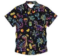 Divertidas Camisas Hawaianas de Caballo para Hombres y Mujeres,con diseño de Carreras de Caballos Hawaianos,Manga Corta,Casual,Ajuste Relajado,con Botones Hawaianos,de Caballo,con Botones B724