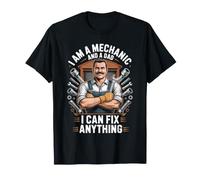 Divertidas Camisas mecánicas I Am A Mechanic & Dad Can Fix Anything Camiseta