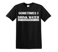 Divertidas camisetas de Navidad novedosas, camisetas de broma, regalo de cumpleaños, fiesta de Navidad, Sometime I Drink a Water, 3XL