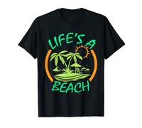 Divertidas camisetas de verano para vacaciones en la playa, camiseta Life's A Beach Camiseta