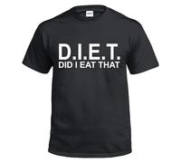 Divertidas camisetas para hombre, camisetas novedosas de broma, regalo de cumpleaños, camiseta para fiesta, D.i.e.t. Did I Eat Thate, S