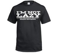 Divertidas camisetas para hombre, ropa de broma, regalo de cumpleaños, Navidad, fiesta, novedosa camiseta, I'm Not Lazy, M
