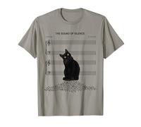 Divertidas camisetas The Sound Of Silence Music Note and Cats Lovers Camiseta