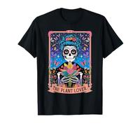 Divertidas cartas de tarot con forma de esqueleto místico de The Plant Lady Plant Lover Camiseta