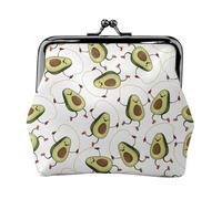 Divertidas carteras de aguacates de dibujos animados para mujer, monedero para mujer, cartera pequeña para mujer, adecuada para mujeres, elegante y personalizada, Negro -, Talla única, Art Deco