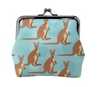 Divertidas carteras de zoológico canguro para mujer, monedero para mujer, cartera pequeña para mujer, adecuada para mujeres, elegante y personalizada, Negro -, Talla única, Art Deco