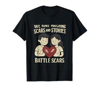 Divertidas Cicatrices e Historias a Juego para Parejas Camiseta