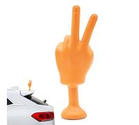 Divertidas decoraciones de coche - Escultura de mano decoración 3D que tiembla la mano, estatua de gesto para casco, calcomanía para hombres, mujeres, accesorios para motocicletas automotrices