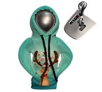 Divertidas fundas de cambio de marchas para coche, sudadera con capucha para palanca de cambios de Navidad,Sudadera con capucha de invierno cálida manta de cambio de coche | Accesorios para coche,