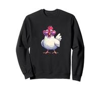 Divertidas gafas de sol de pollo con amor para niños y niñas Sudadera