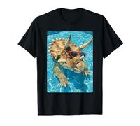 Divertidas Gafas de Sol Triceratops Dinosaurio natación Verano Vibraciones Camiseta