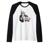 Divertidas Galletas de Navidad de Sam's para Santa y la Noche de Navidad Camiseta Manga Raglan