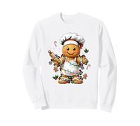 Divertidas Galletas navideñas de Gingerbread Man, Panadero y Chef Sudadera