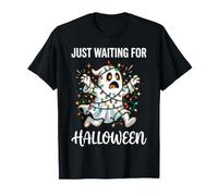 Divertidas Luces de Navidad Fantasmas Esperando Halloween Camiseta