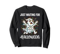 Divertidas Luces de Navidad Fantasmas Esperando Halloween Sudadera