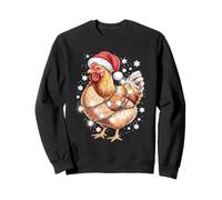 Divertidas Luces navideñas con Sombrero de Papá Noel y Pollo Sudadera