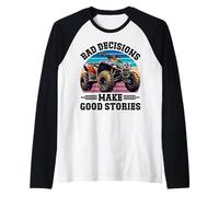 Divertidas Malas Decisiones Buenas Historias Cuatro Ruedas Quad UTV SxS Camiseta Manga Raglan
