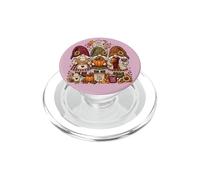 Divertidas Mama Gnomo Bebiendo Vino Cena Acción De Gracias PopSockets PopGrip para MagSafe
