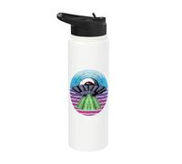 Divertidas naves espaciales OVNI Ojo que todo lo ve Ufología Stainless Steel Insulated Water Bottle