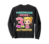 Divertidas niñas de cumpleaños de 3 años Sudadera